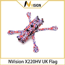 NVision – TCMMRC drapeau britannique britannique X220HV, feuille de Fiber de carbone 3K, FPV RC, Kit de cadre pour Drone quadrirotor, bricolage, hybride X, 5 pouces