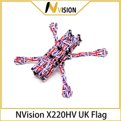 NVision TCMMRC 5 Inch X220HV UK British Flag 3K Carbon Fiber Sheet FPV RC Drone Frame Kit for Quadcopter DIY dron Hybrid-X