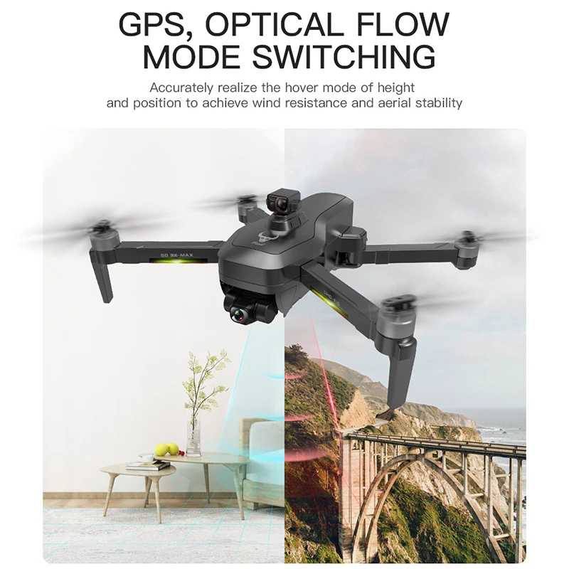 Новый SG906 MAX/Pro2 GPS Дрон с Wifi FPV 4K камерой трехосевой карданный бесщеточный