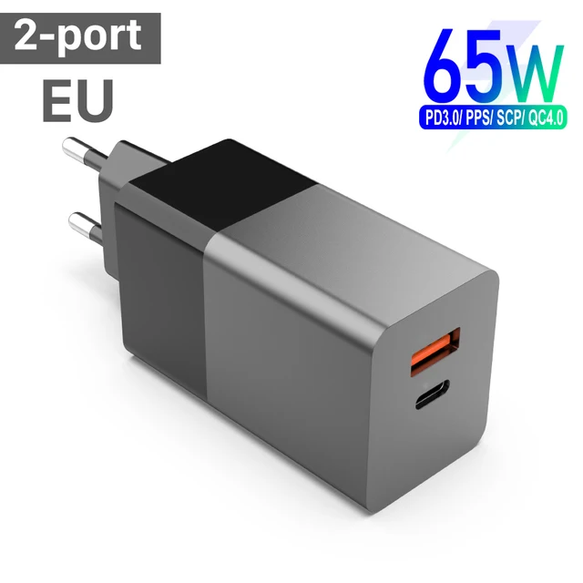 GaN 65W USB C Quick Charger PD 3.0 QC For Samsung iPhone 12 Pro Max Macbook Tablet Fast Wall Charger EU/ US/UK Plug Adapter charger 65w Chargers