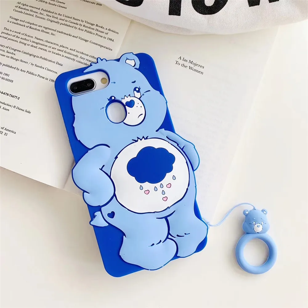 Милый Care Bears чехол для телефона для huawei P20 P20pro P30 P30pro mate 20 mate 20pro mate 20x Прекрасный Шарм мягкая накладка на заднюю панель из силикона с откидной крышкой - Цвет: Blue