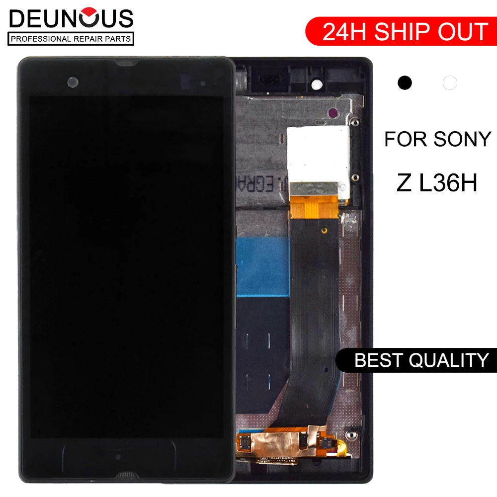 Дисплей для SONY Xperia Z оригинальный сенсорный ЖК-экран с рамкой L36H C6603 C6602 C6606 |