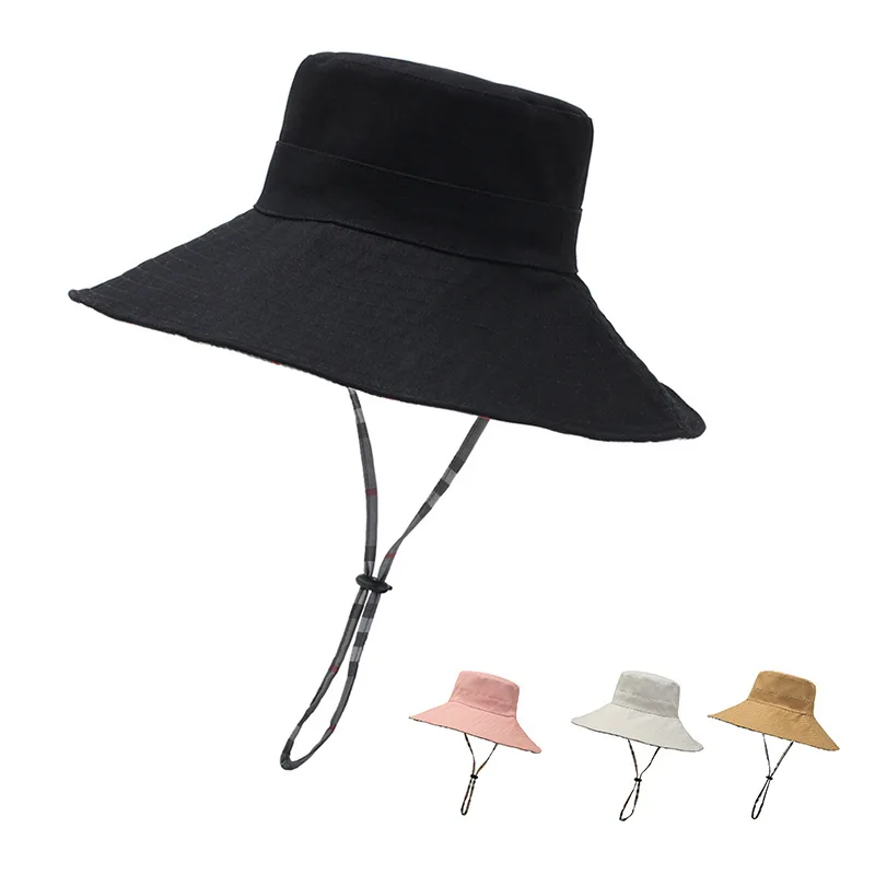 

Spring Summer New Style Sun Hat Large Brimmed Face Covering Foldable Bucket Hat Outing Sun-resistant Topee Manufacturers Direct