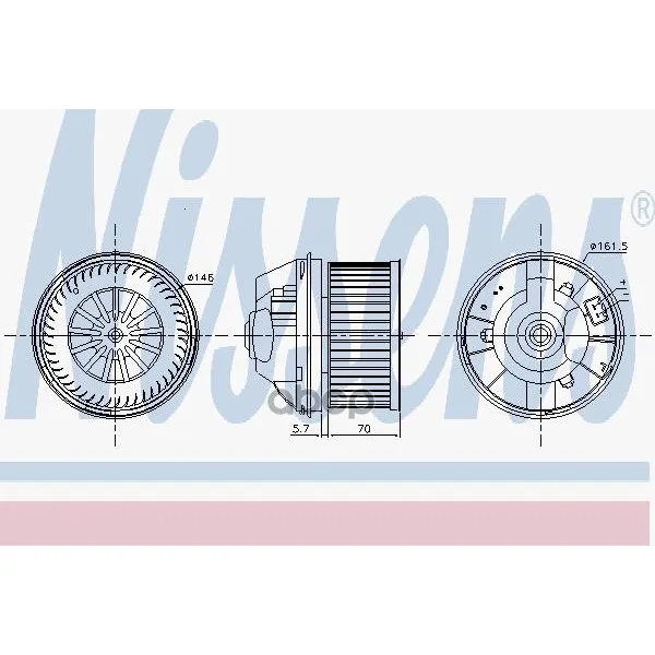 Мотор Отопителя Ford Focus Ii/Focus Iii/Mondeo/Kuga 03-/07-/11- Nissens 87245 Nissens арт. 87245
