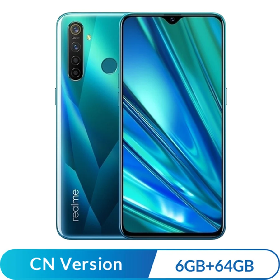 CN версия OPPO REALME Q 6,3 ''Dewdrop 6 ГБ 64 Гб Восьмиядерный процессор Snapdragon 712AIE 48MP четырехъядерный камера VOOC 20 Вт быстрое зарядное устройство мобильный телефон - Color: 6GB 64GB Green