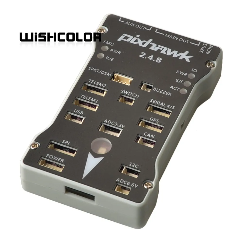 Контроллер полета Pixhawk PX4 2.4.8 32 бит интегрирует PX4FMU + PX4IO с Чехол и tf картой для