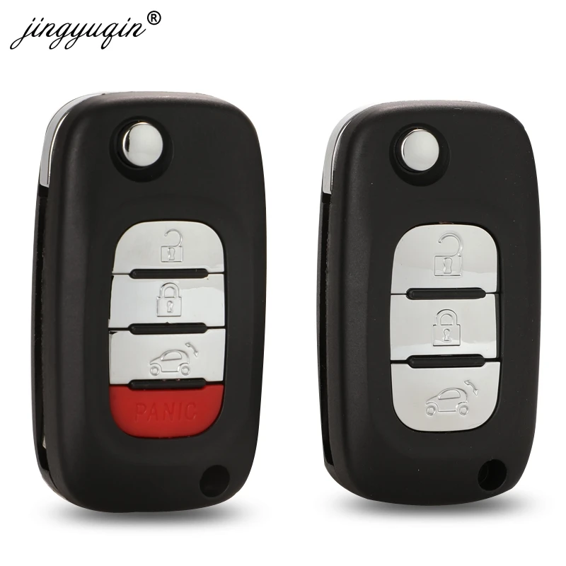 US $263.17 jingyuqin 50pcs 3 Button 4 Button Flip Remote Key Shell for Benz Smart Fortwo 453 Forfour 20152017 Car key Case Replacement