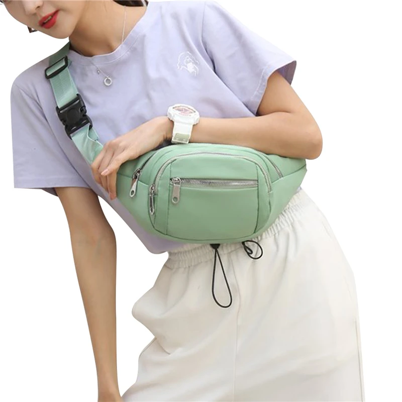 multiusos para mujer, bolso de pecho de gran capacidad con múltiples color verde/azul/rosa|Riñoneras| AliExpress