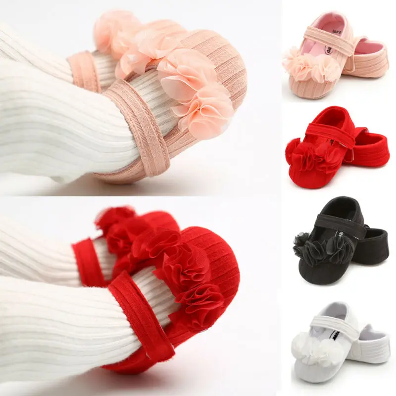 Обувь принцессы для новорожденных девочек; мягкая хлопковая детская обувь с цветочным принтом; повседневная детская обувь для малышей 0-18 месяцев