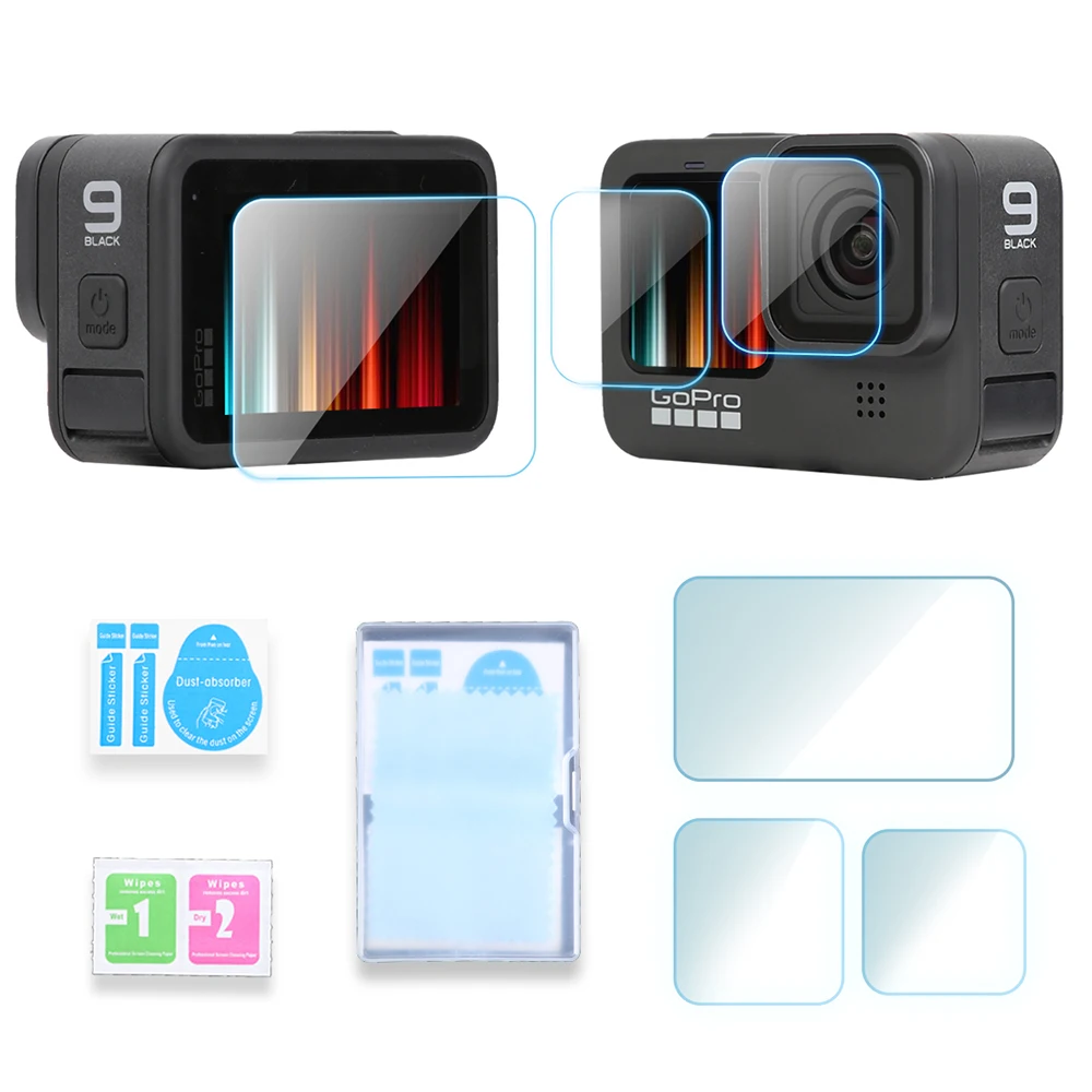 Закаленное стекло для защиты экрана Gopro Hero 9 Black Sport защита камеры Защитная пленка