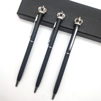 

Free shipping 500pcs/lot customized logo metal pen; crown shape metal pen; promotional ballpoint pen; writing pen MP33