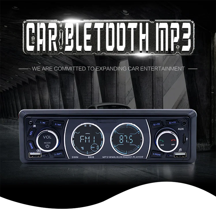 1 Din Bluetooth автомобильное радио авто MP3 стерео аудио плеер с FM радио AUX TF карта U Диск Играть микрофон дистанционное управление Авторадио