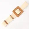square buckle beige