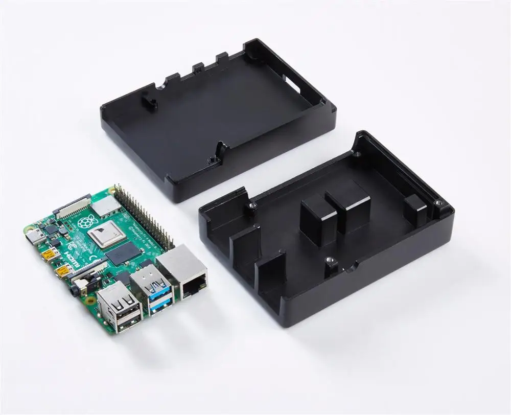 Raspberry Pi 4 Модель B черный темно-серый алюминиевый сплав чехол пассивное охлаждение металлический корпус теплоотвод для Pi 4