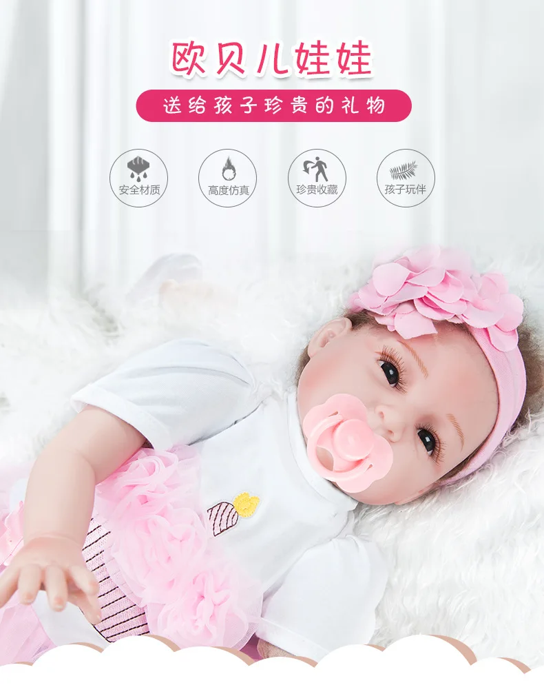 Obe Reborn Baby Doll модель Младенческая горячая Распродажа рекомендуется 55 см