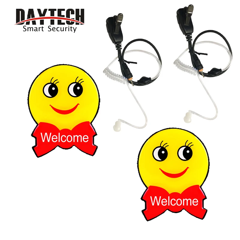 

DAYTECH Mini Waiter Service Walkie Talkie Portable Smiley-face Two-way Radio for Restaurant/Cafe/Hotel Band UHF WT02