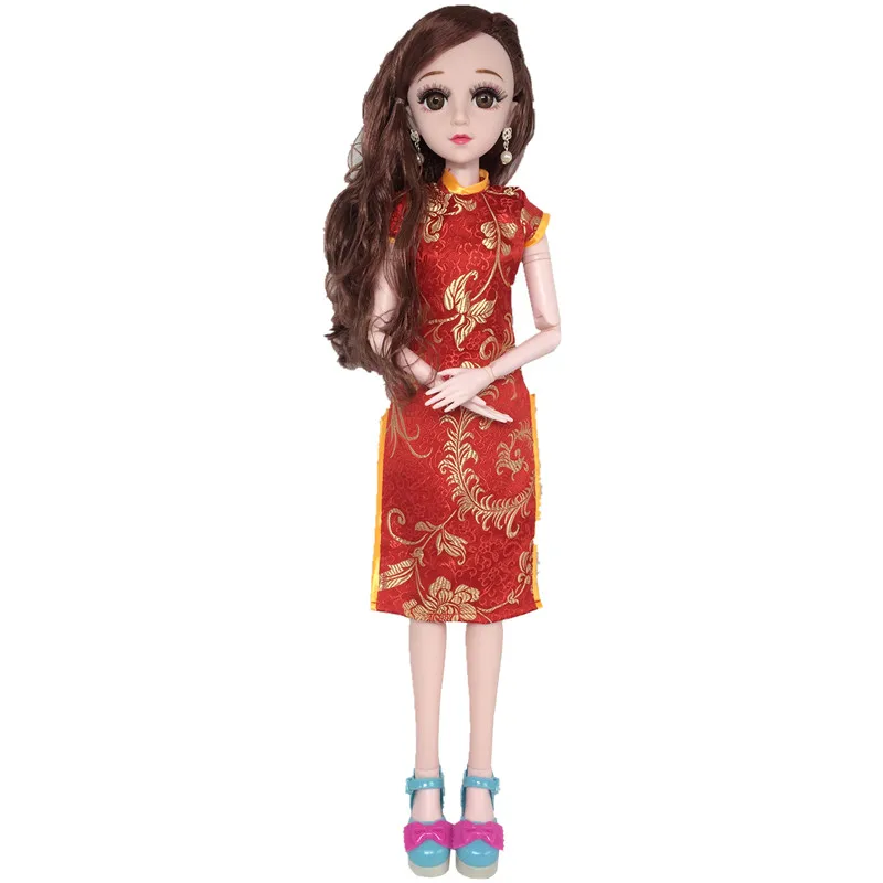 Cheongsam для костюма 1/3 60 см куклы одеваются элегантные формальные одежда в