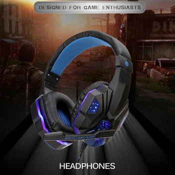 

LED Headphone Stereo Gaming Earphones Gaming Headset 3D Surround Sound For PS4 PC Xbox One With LED Light Wired Headphone