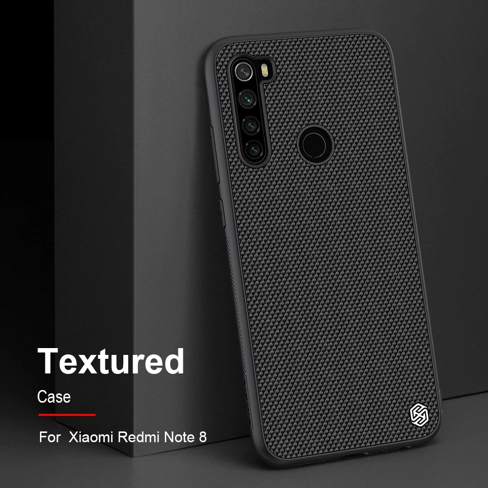 Для Xiaomi Redmi Note 8 Note8 задняя крышка Nillkin жесткий PC+ мягкий TPU нейлоновое волокно против отпечатков пальцев чехол для телефона s Матовый чехол
