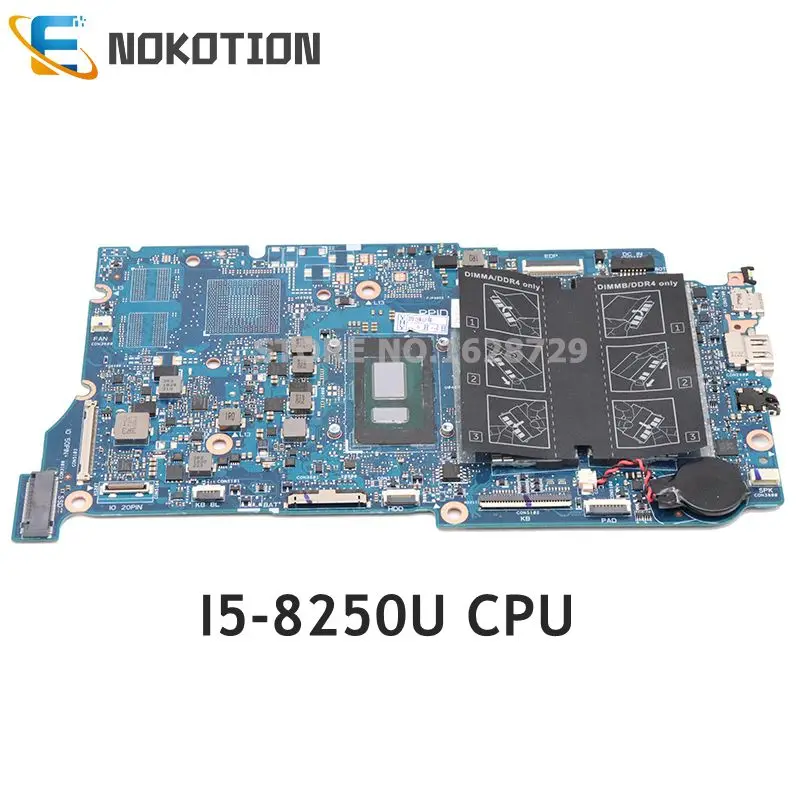 NOKOTION 8X87Y 08X87Y CN-08X87Y Mainboard for Dell Vostro 5370 Laptop motherboard i5-8250U CPU DDR4