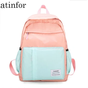 

atinfor Brand Waterproof Women Large Capacity Black Backpack Female Travel Back Pack Cute School Bag for Girls