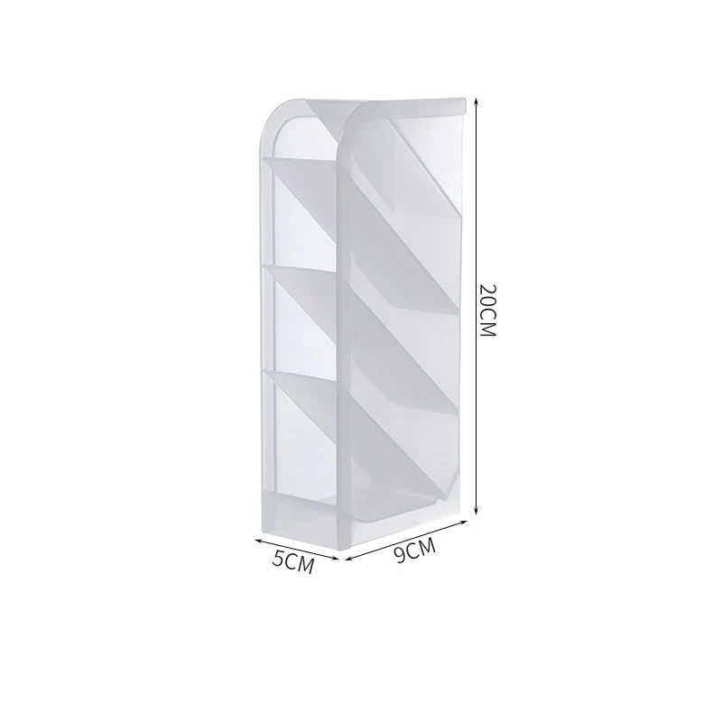 1 Multi-function 4 Grid Desktop Pen Holder Office School Storage Case Clear White Black Plastic Box Desk Pen Pencil Organizer - Цвет: 1