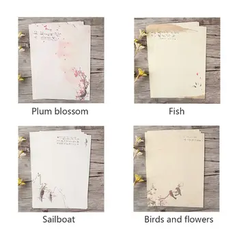 

32pcs Home Vintage Writing Letter Paper Retro Writing Stationery School Supplies
