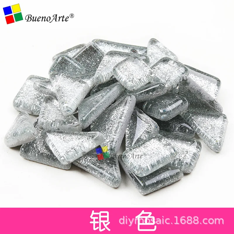Silver 1 кг DIY Детские материалы ручной работы мозаика ручной работы креативный материал Радужный - Цвет: Silver
