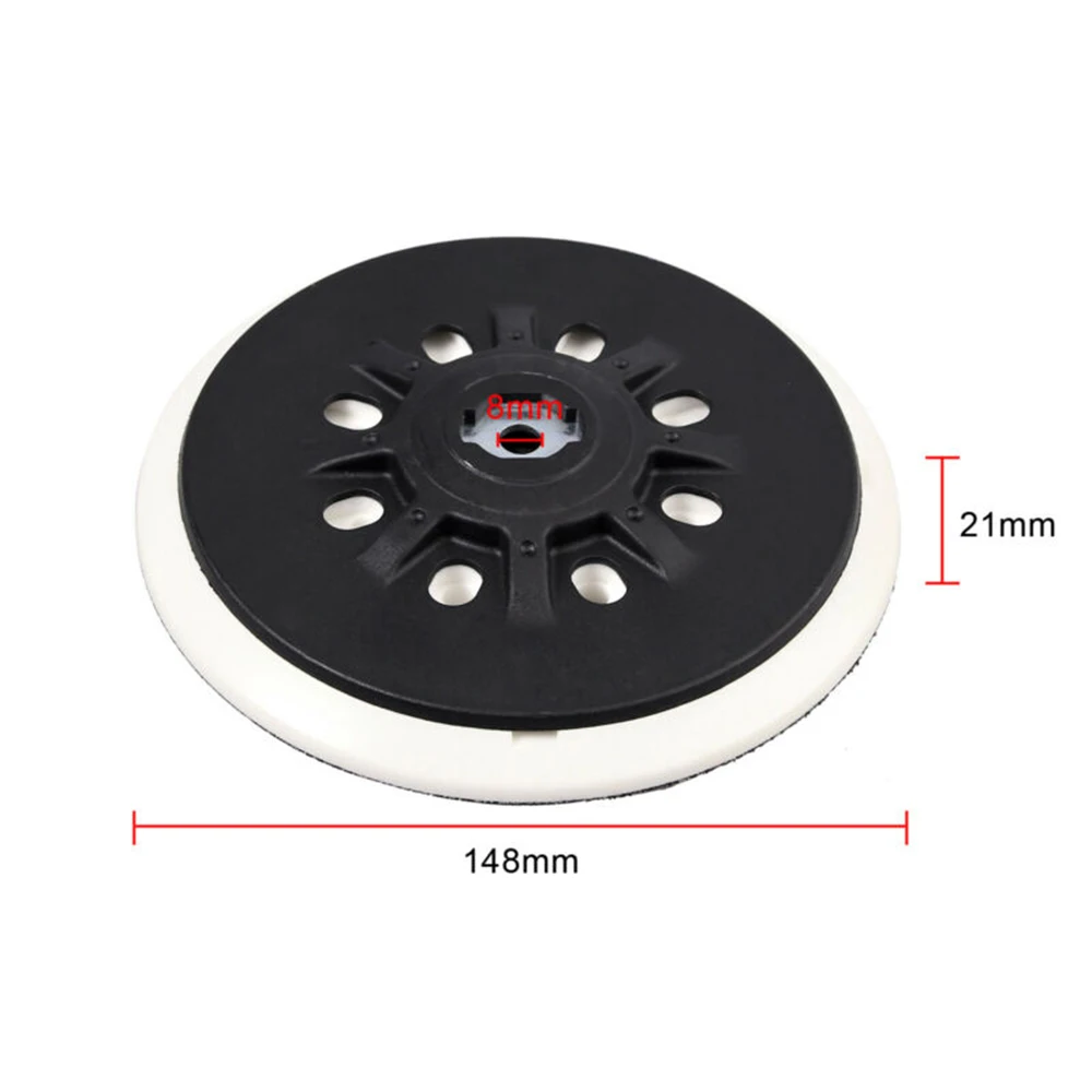 

1pcs Soft Sanding Pad+1pcs Hard Sanding Pad 6 Inch 17 Holes M8 Thread Back Up Hook & Loop Sanding Disc