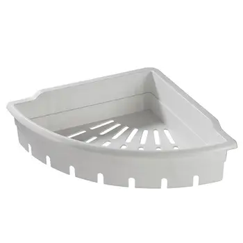 

1pc Punch Free Sector Triangle Rack Versatile Hanging Storage Rack Holder Organizer for Bathroom Kitchen (White)