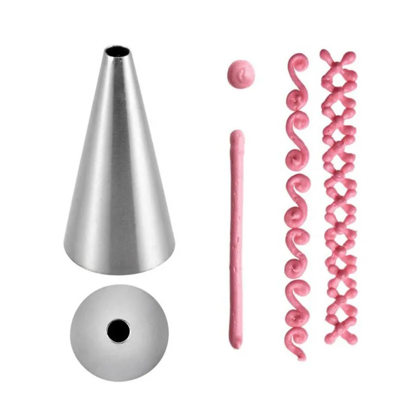 1.5mm Cake Piping Tips Icing Tubes Pastry Nozzles Round Decorating Cupcake Tools Cake Decorating Tools Writing Nozzles 2#