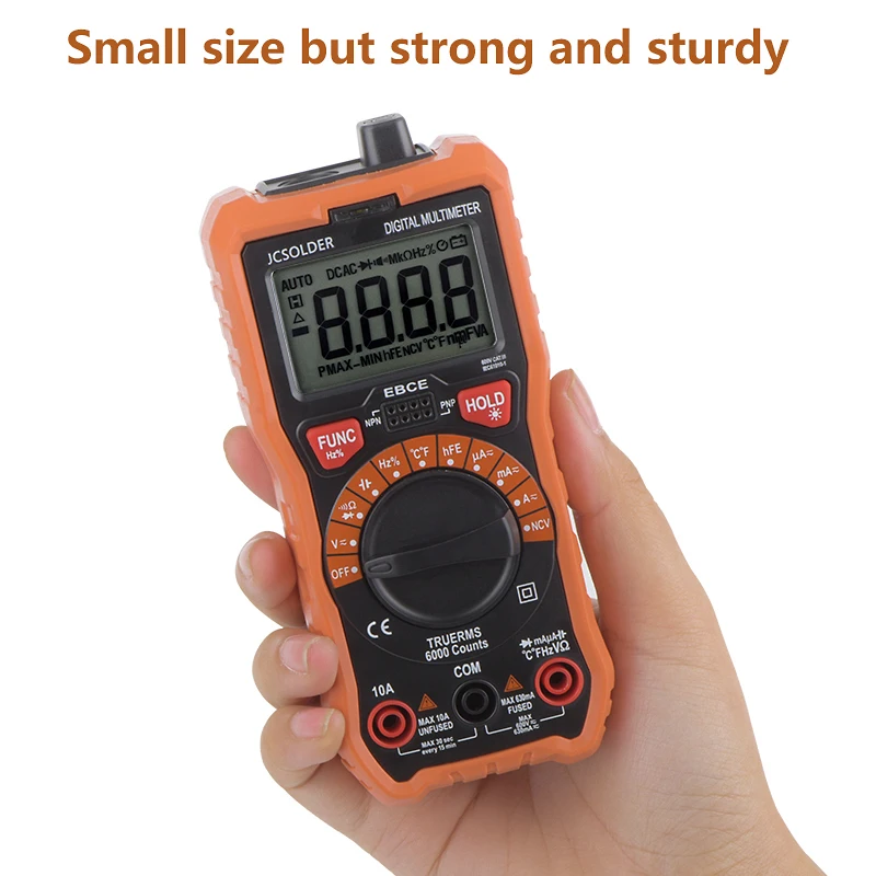 Wmore soldering iron Digital Multimeter 6000 counts Auto Ranging AC/DC voltage meter Flash light Back light Large Screen