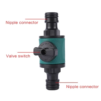 

16mm Hose Quick Connect Plastic Garden with Shut Off with Valve for Water Hose Coupling Release