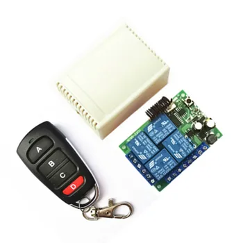 

433Mhz Universal Wireless Remote Control Switch AC 85V ~ 250V 220V 4 Channel Relay Receiver Module and RF Control