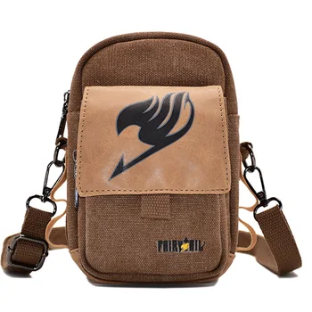 

Anime Fairy Tail Naruto Shoulder Bag Handbag W/ Earphone Holes Messenger School Canvas Bag Cross Body Cosplay Gift