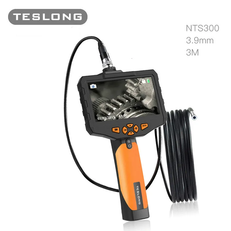 TESLONG NTS300 1 м 3 кабель 9 мм змеевидный объектив гибкий IP67 бороскоп для осмотра 6