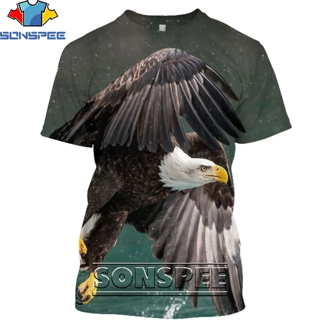 SONSPEE Fashion Streetwear Falcon Clothing Animal Eagle 3D Print T-shirt Summer Casual Men Hawk T Shirts Women Short Sleeve Tops 30453
