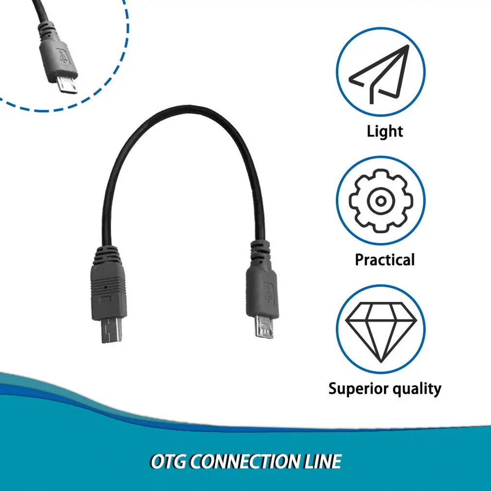 1 м 20cм микро USB to Mini кабель адаптер On The Go со штыревыми соединителями на обоих