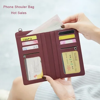 

2020 Popular Lady Cross Body Mobile Phone Wallet Bag for Women Luxury Brand Mini Card Purse