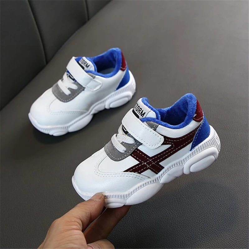 Kids Boots Breathe Boys Sport Trainers Shoes Casual Baby School Flat Leather Sneaker Girls Sneaker Toddler Warm Shoes
