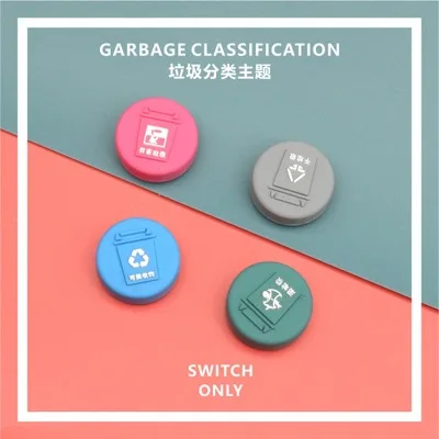 Garbage 4 шт./упак. сменный силиконовый чехол для iphone аналоговый джойстик зажим-пуговица шапки с героями мультфильмов для Nintend переключатель Lite контроллер защитный чехол для джойстика - Цвет: Garbage