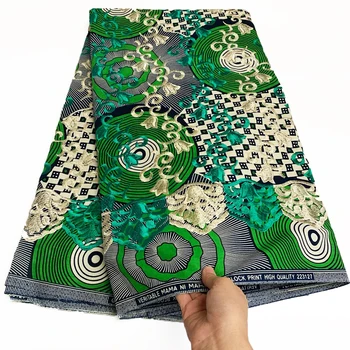 

Ankara African prints batik Pagne real High quality wax fabric sewing Materia for DIY crafts wedding dress 100% polyester