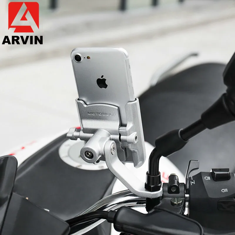 ARVIN алюминиевая мотоциклетная Зарядка на Руль держатель для iPhone X универсальное