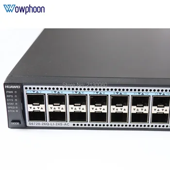 

Huawei Layer 2 Ethernet Switch S6720-26Q-LI-24S-AC, 24*10 Gig SFP+, 2* 40 Gig OSFP+, AC 110/220