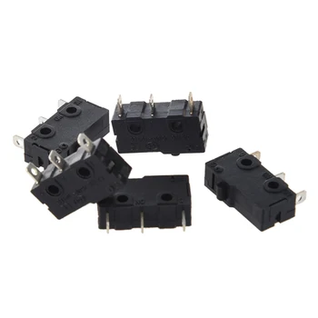 

5 x 3-Terminal SPDT 1NO 1NC Momentary Micro Switch 3A/250VAC 5A/125AC