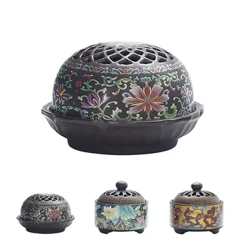 

Ceramics Enamel Incense burner Backflow Waterfall Censer Holder Mini Reflux Aromatherapy Cone Stand Creativity Home decorative