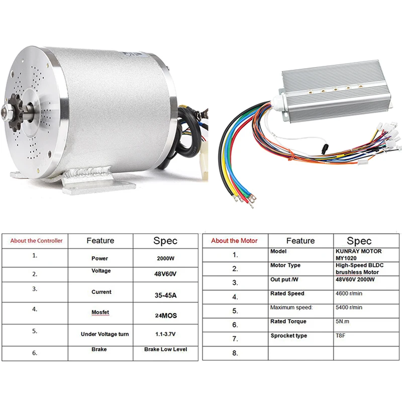 US $286.09 Electric Scooter Motor Kit 48V72V 3000W 50A Electric Go kart kit Electric High Speed Hub Motor Skateboard Ebike Motor Controlle