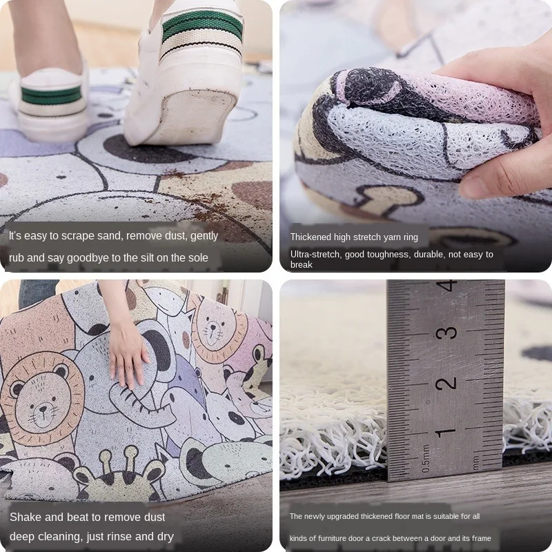 PVC anti-fouling door mat ins home bathroom anti-skid mat can cut foot mat cartoon living room carpet kitchen floor carpet PVC anti-fouling door mat ins home bathroom anti-skid mat can cut foot mat cartoon living room carpet kitchen floor carpet