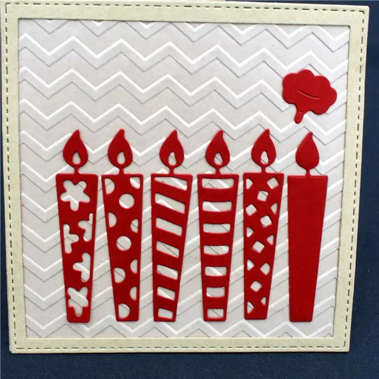 Рождественские штампы для дня рождения свечи металлический Трафаретный