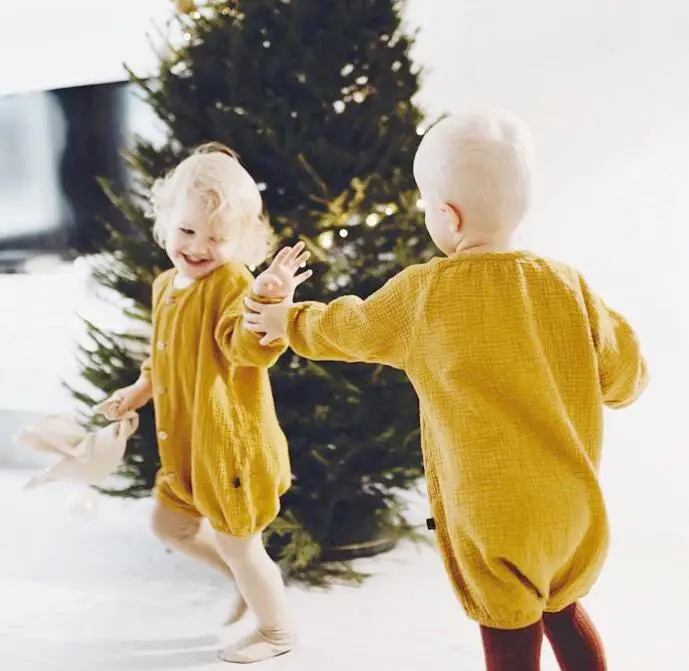 Ins европейский и американский Детский комбинезон для маленьких мальчиков и девочек модная льняная одежда - Цвет: Цвет: желтый